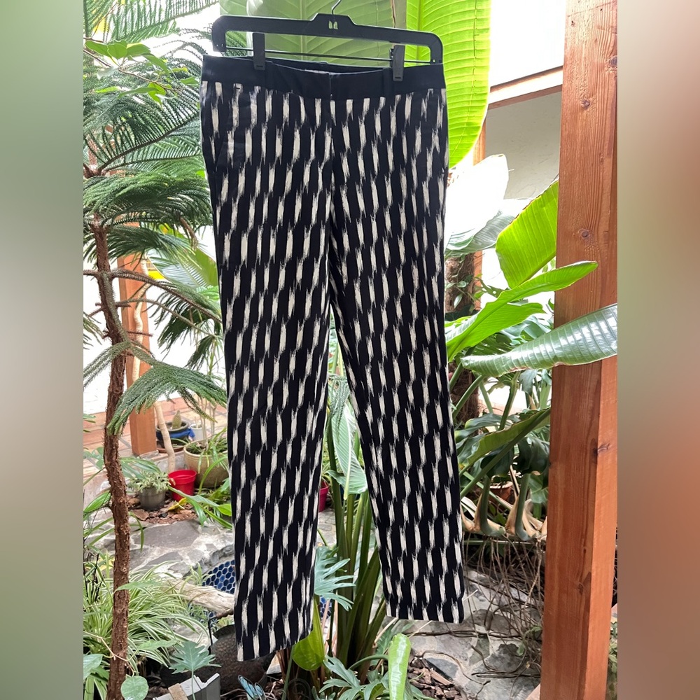Michael Kors Dark Navy and White Patterned Pants